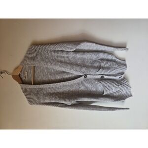 Hollister Grey Knit Button Front Cardigan